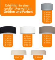 Smartwares Deckenleuchte – Textilschirm in 20 cm Ø